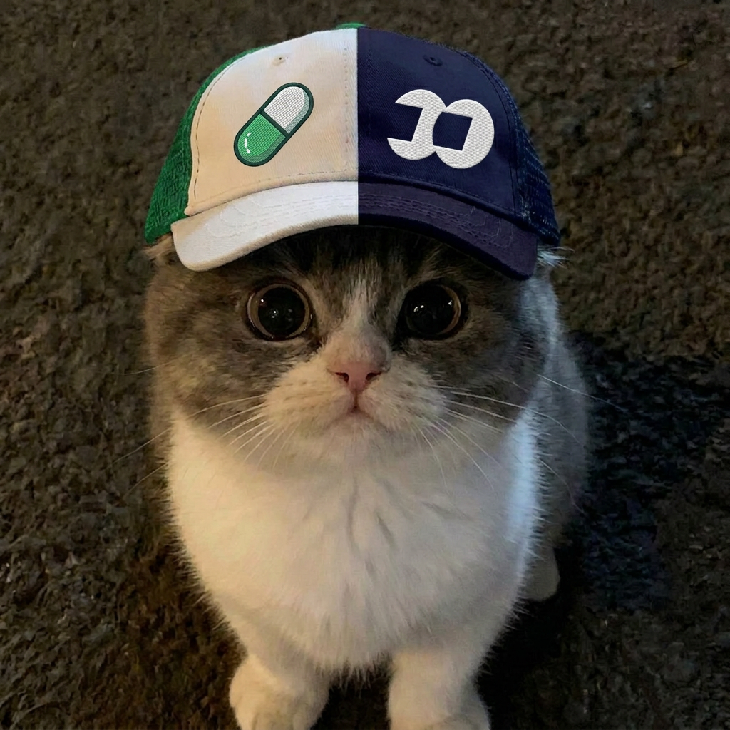 capcat, a cat in a baseball cap